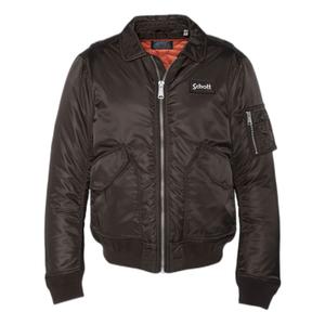 210100rs-dark-brown-chaqueta-bomber-clasica-schott-cwu-marron-oscuro
