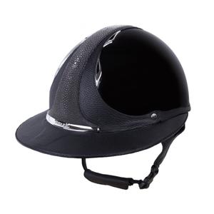 ecl-premgblks-cla-casco-de-equitacion-con-visera-polo-brillante-antares-shagreen-premium-negro