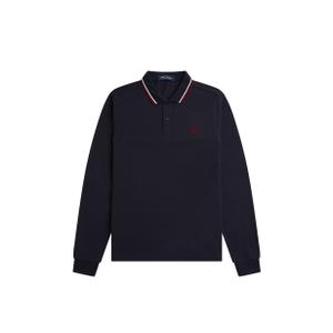 fpm3636-t55-polo-de-manga-larga-fred-perry-twin-tipped-azul-marino-blanco-nieve-rojo-quemado