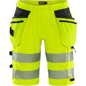 134191-196-bermudas-de-alta-visibilidad-clase-2-fristads-green-2646-gstp-amarillo-de-alta-visibilidad-negro