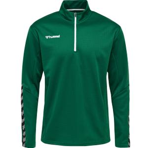 204928-6140-sudadera-infantil-hummel-1-2-cremallera-hmlauthentic-verde-blanco