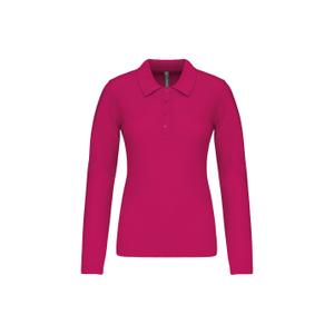 k257-fuchsia-polo-mujer-de-manga-larga-kariban-pique-fucsia