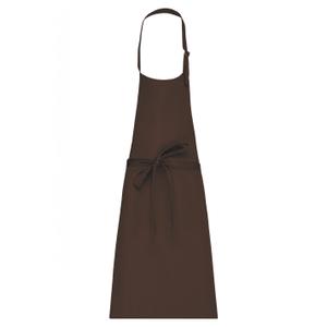 k8000-chocolate-delantal-kariban-polycoton-sans-poche-chocolate-tu