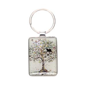 pcr34h10-llavero-rectangular-kiub-bug-art-chat-arbre-de-vie-blanco-blanca-tu
