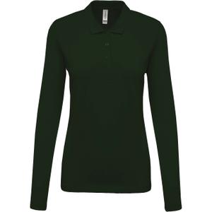 k257-kellygreen-polo-mujer-de-manga-larga-kariban-pique-verde-oscuro