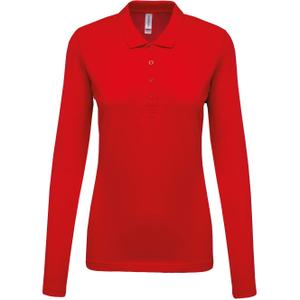 k257-red-polo-mujer-de-manga-larga-kariban-pique-rojo